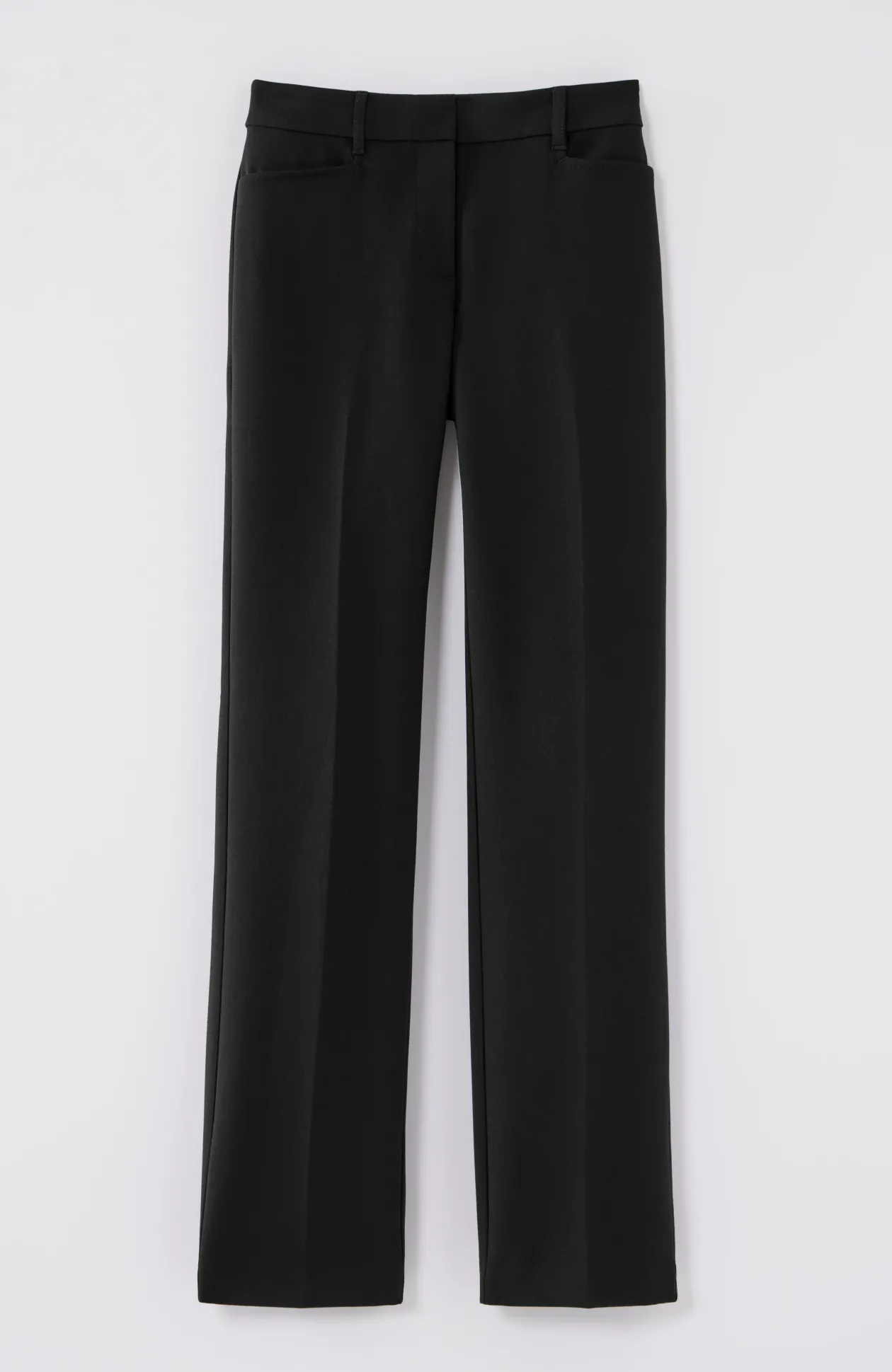 Angled-Pockets Straight-Leg Pants