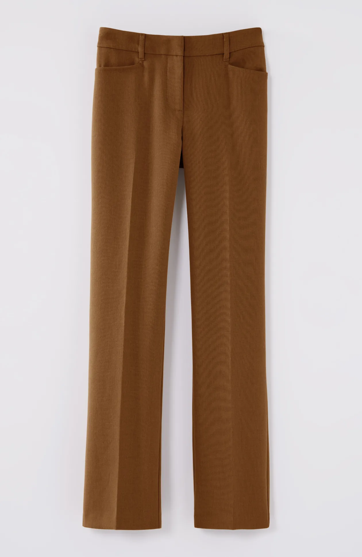 Angled-Pockets Straight-Leg Pants