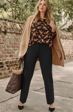 Angled-Pockets Straight-Leg Pants