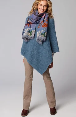 Asymmetric Knit Poncho