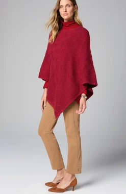 Asymmetric Knit Poncho