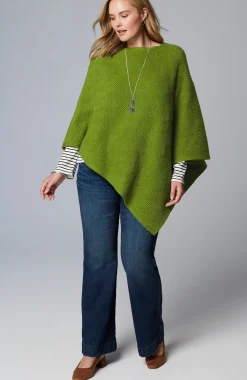 Asymmetric Knit Poncho