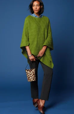 Asymmetric Knit Poncho