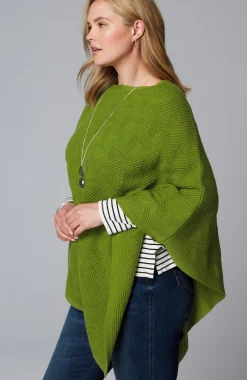 Asymmetric Knit Poncho