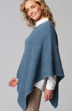 Asymmetric Knit Poncho