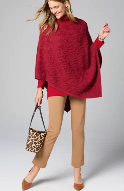 Asymmetric Knit Poncho