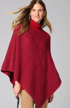Asymmetric Knit Poncho