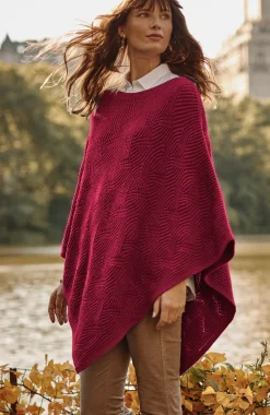 Asymmetric Knit Poncho