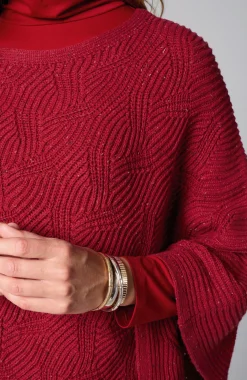 Asymmetric Knit Poncho