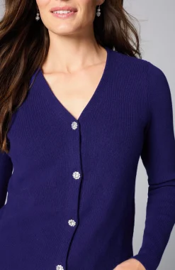 Bejeweled Textured Cardi