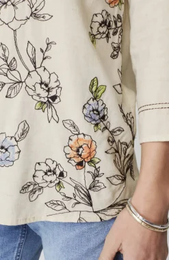 Botanical Gardens Embroidered Top