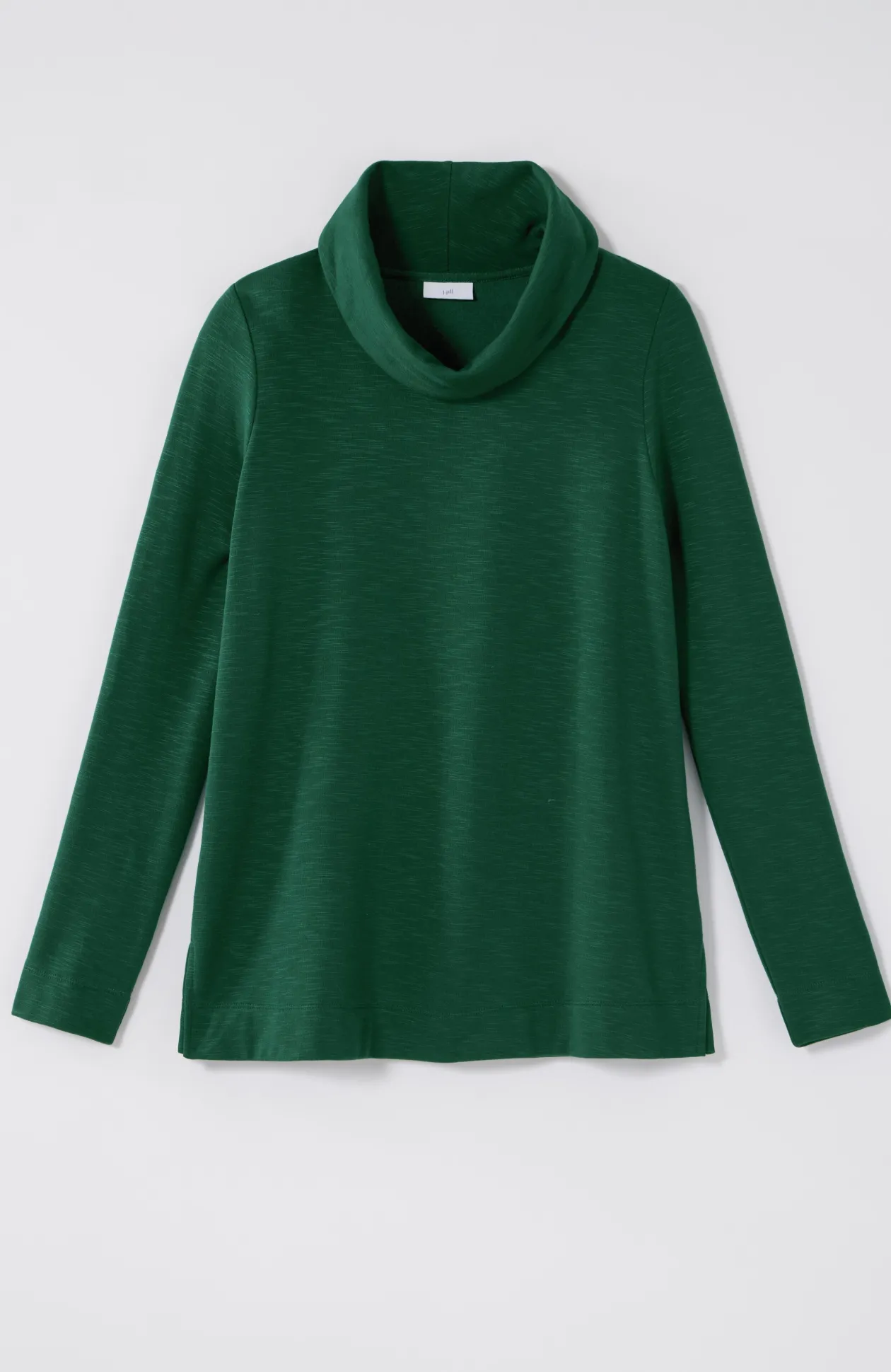 Brushed-Fleece Cowl-Neck Knit Top