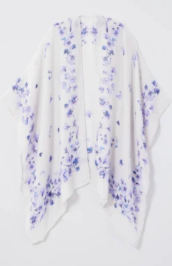 Butterfly-Printed Ruana