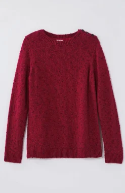 Buttoned-Shoulder Pullover Sweater