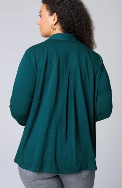 Button-Front Knit Shirt