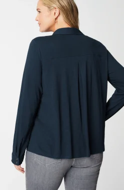 Button-Front Knit Shirt