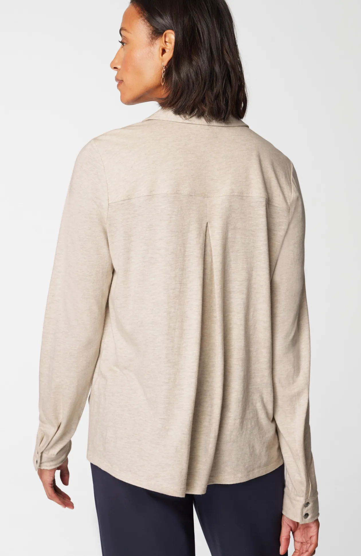 Button-Front Knit Shirt