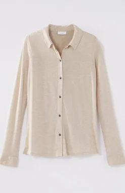 Button-Front Knit Shirt