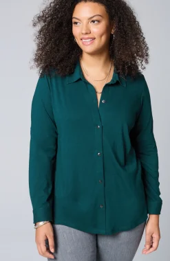 Button-Front Knit Shirt