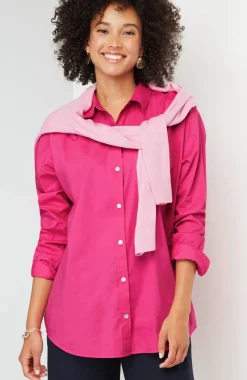 Button-Front Relaxed Tunic