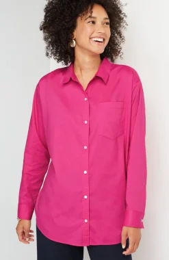 Button-Front Relaxed Tunic