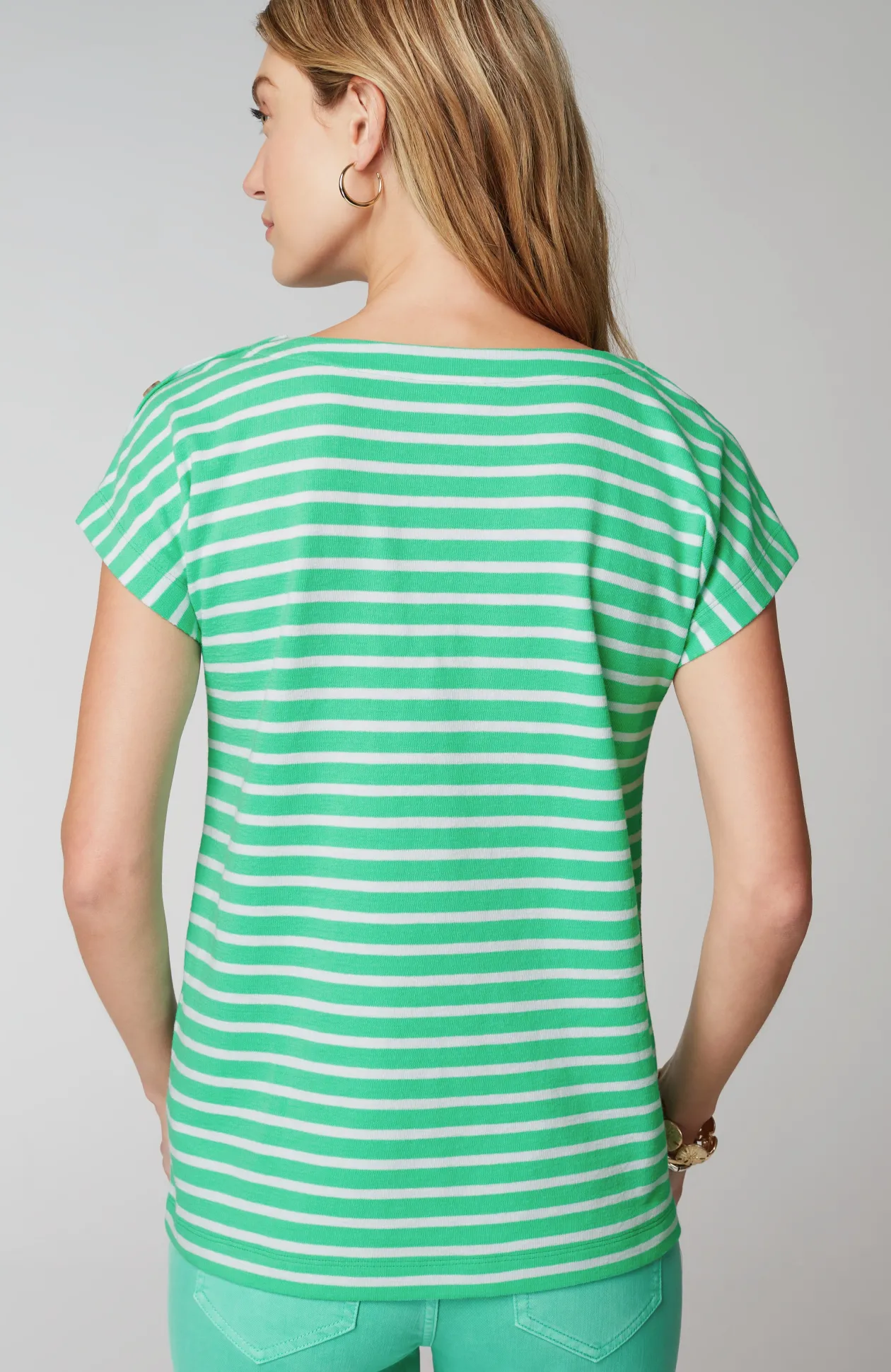 Button-Shoulder Top
