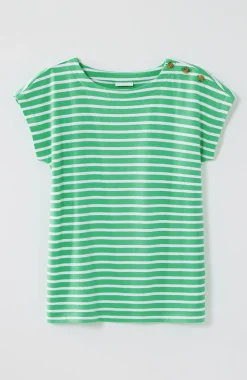 Button-Shoulder Top