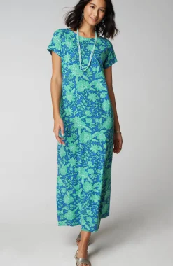 Cap-Sleeve Maxi Dress