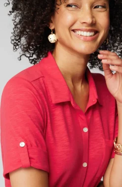 Classic Cotton-Slub Shirtdress