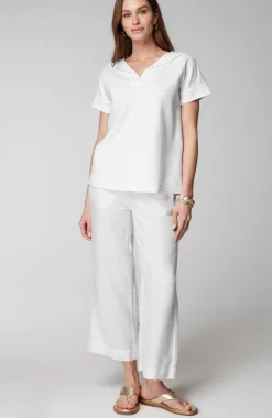 Collared Short-Sleeve Sweatshirt