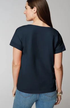 Collared Short-Sleeve Sweatshirt