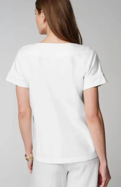 Collared Short-Sleeve Sweatshirt