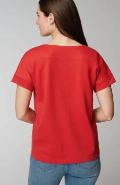 Collared Short-Sleeve Sweatshirt