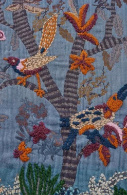 Compassion Fund Embroidered Birds Jacquard Scarf