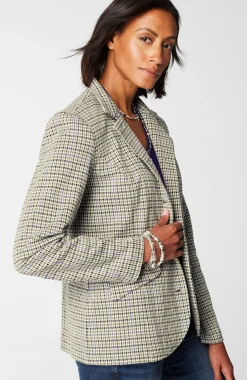 Convertible-Collar Knit Blazer