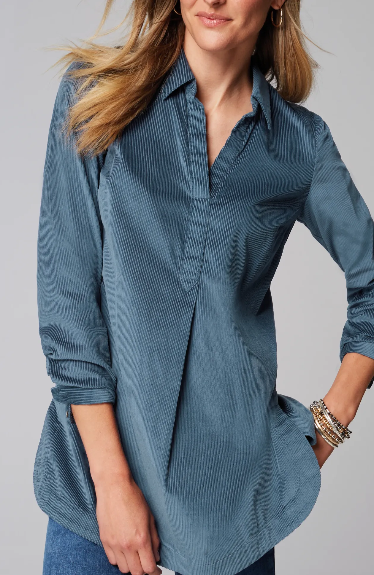 Corduroy A-Line Tunic