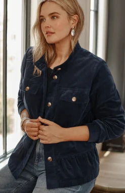 Corduroy Peplum Jacket