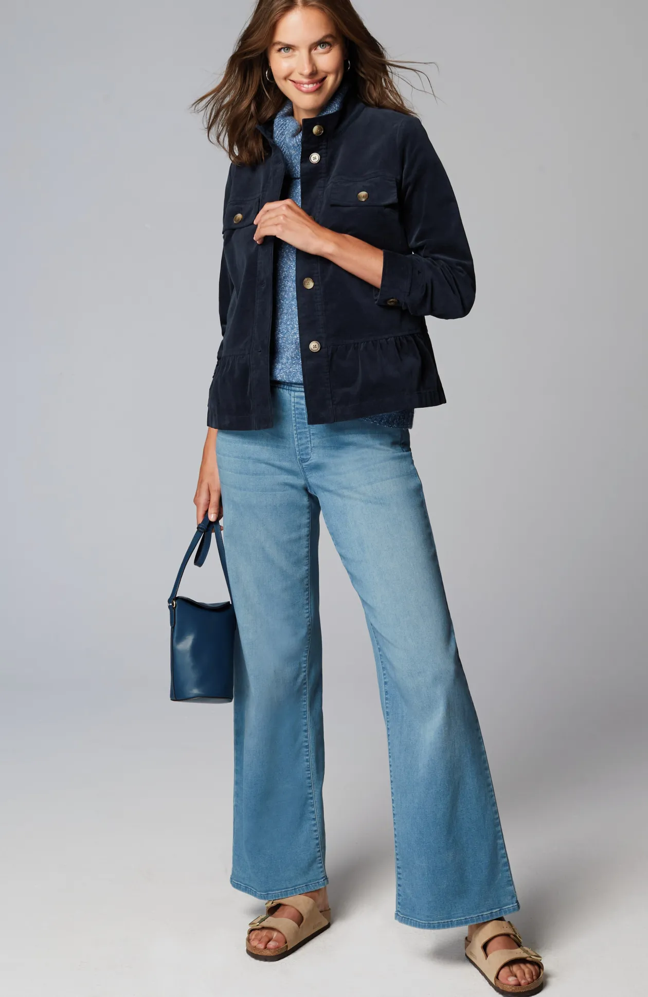 Corduroy Peplum Jacket