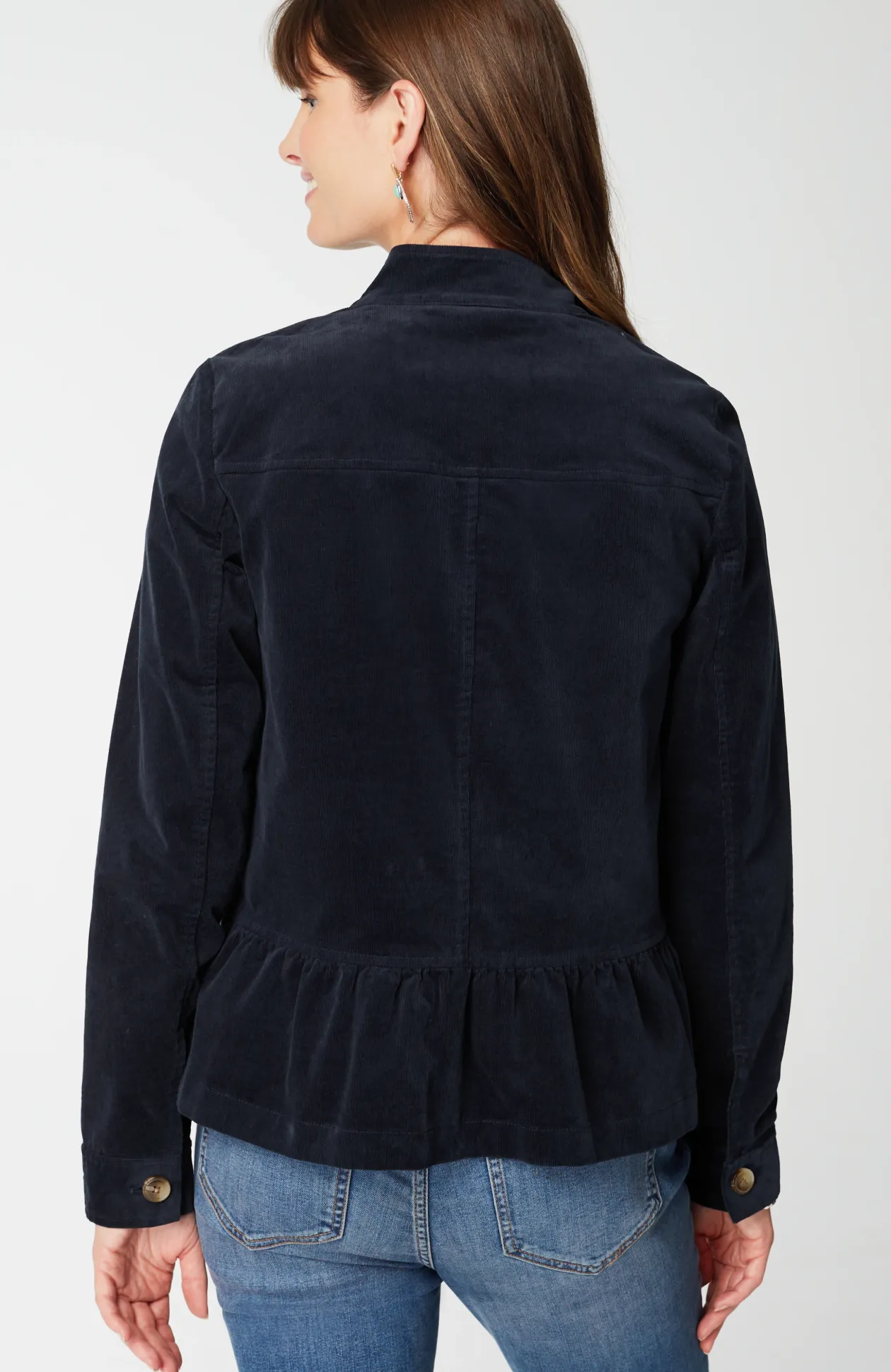 Corduroy Peplum Jacket