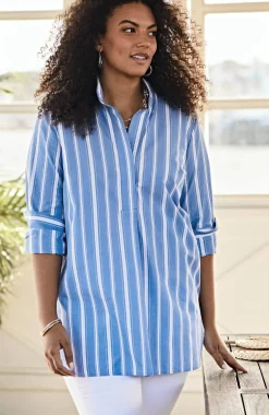 Cotton Stand-Collar Tunic