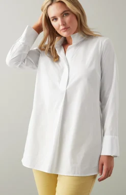 Cotton Stand-Collar Tunic
