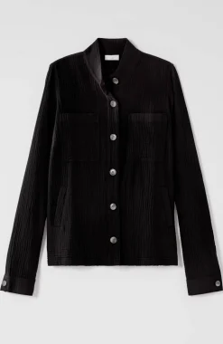 Cotton-Gauze Button-Front Jacket