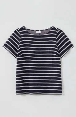 Cotton-Gauze Cap-Sleeve Top