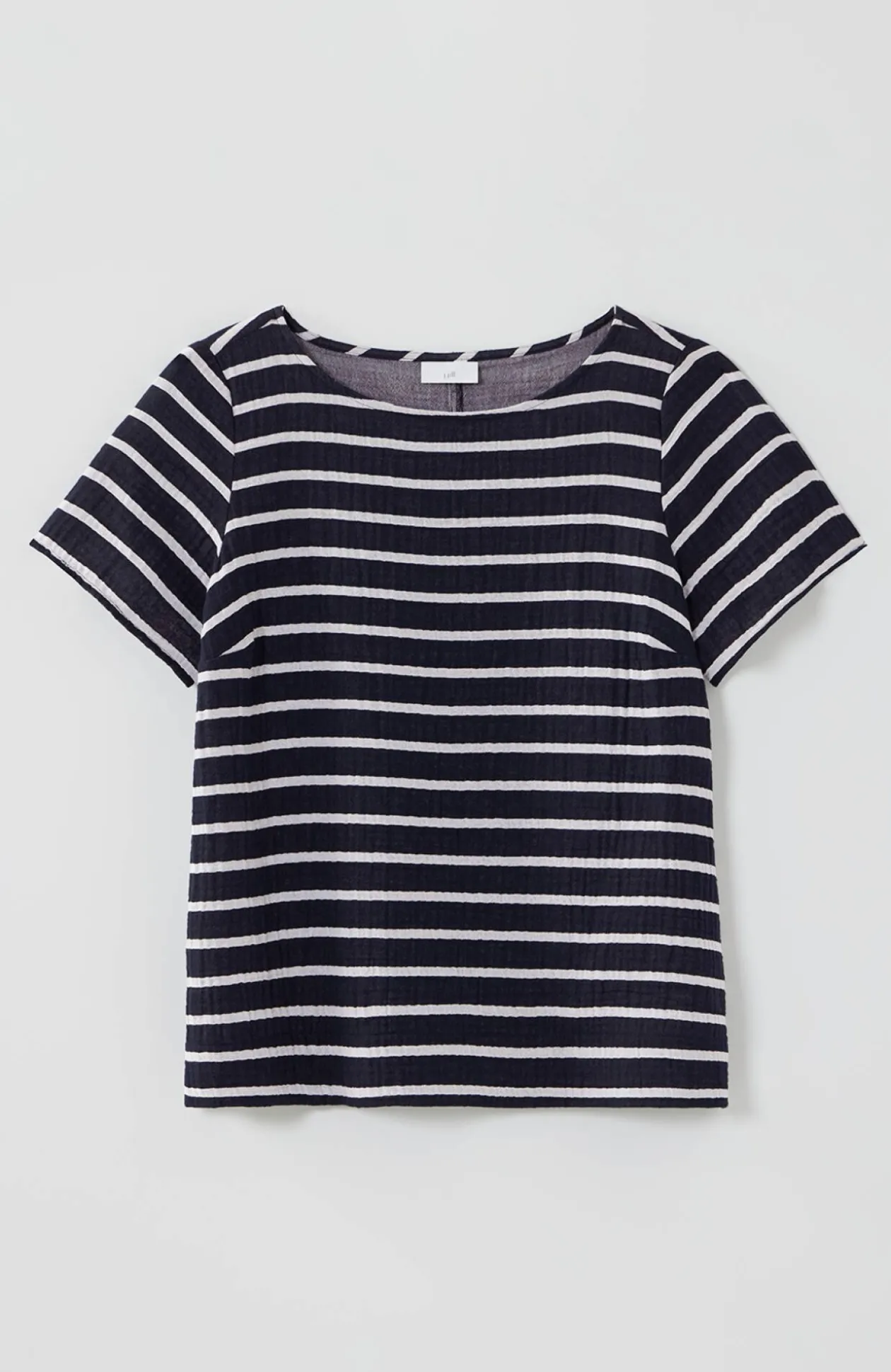 Cotton-Gauze Cap-Sleeve Top