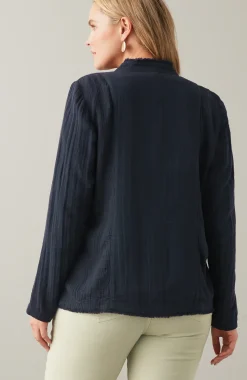 Cotton-Gauze Fringe Jacket