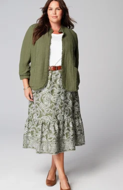Cotton-Gauze Fringe Jacket