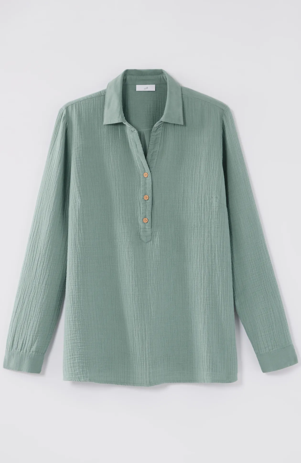 Cotton-Gauze Mixed-Media Shirt