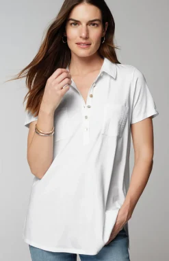 Cotton-Gauze Mixed-Media Tunic