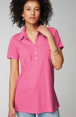 Cotton-Gauze Mixed-Media Tunic
