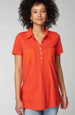 Cotton-Gauze Mixed-Media Tunic